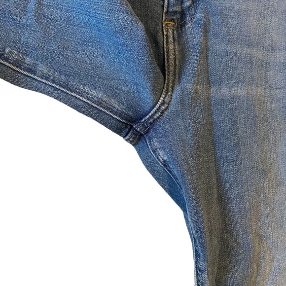 Lee Women Slim Fit Mid Rise Straight Leg Jeans Size 18 Short Light Wash Stretch - Picture 7 of 12